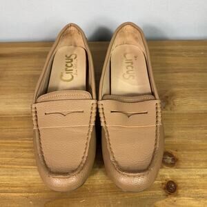 Circus By Sam Edelman Fayette Loafers in Beige Faux Leather Women's Size 7
